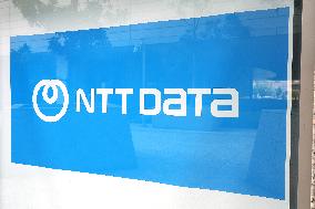NTT Data signage and logo